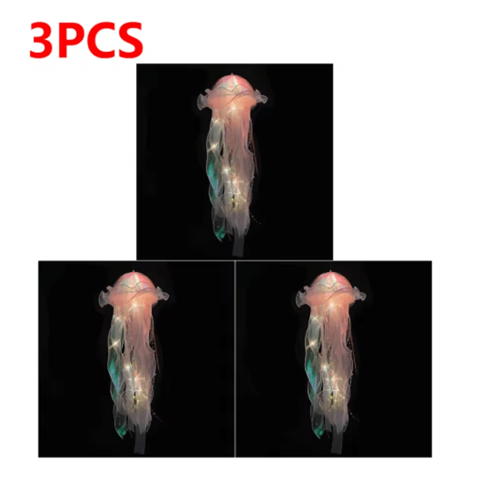 Gradient Jellyfish LED Hanging Night Light Colorful Ambient Pendant Lamp 18