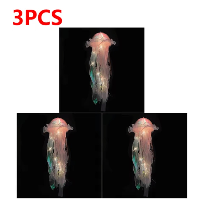 Gradient Jellyfish LED Hanging Night Light Colorful Ambient Pendant Lamp 18