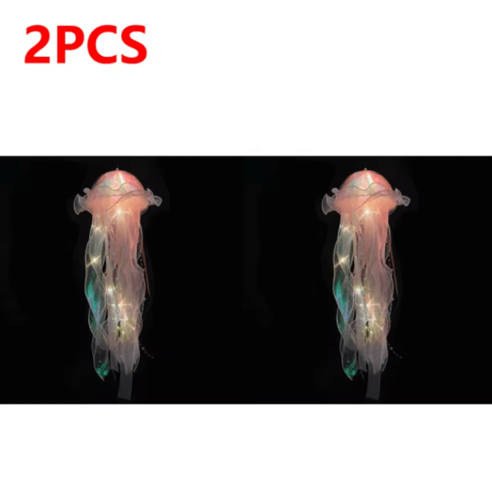 Gradient Jellyfish LED Hanging Night Light Colorful Ambient Pendant Lamp 19