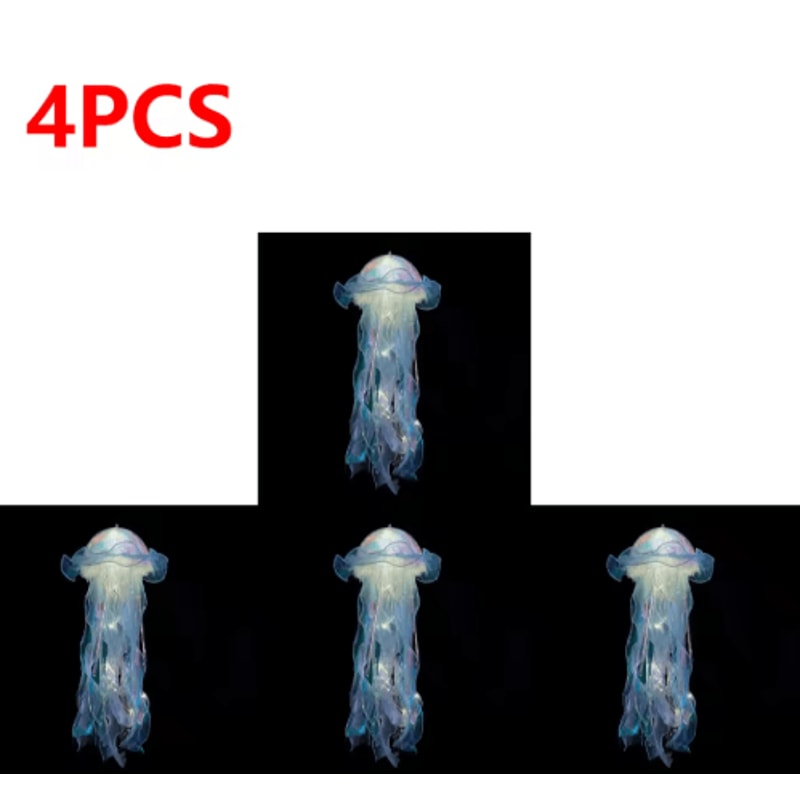 Gradient Jellyfish LED Hanging Night Light Colorful Ambient Pendant Lamp 2