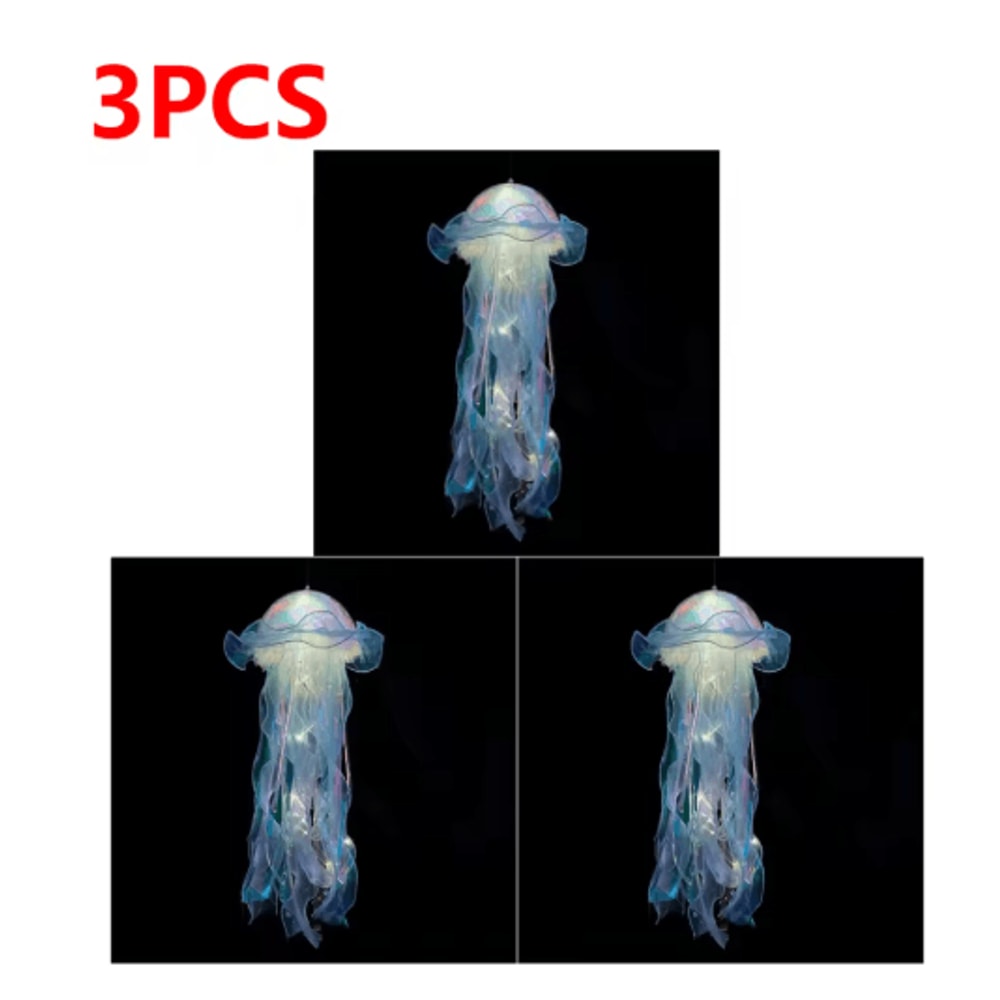 Gradient Jellyfish LED Hanging Night Light Colorful Ambient Pendant Lamp 3