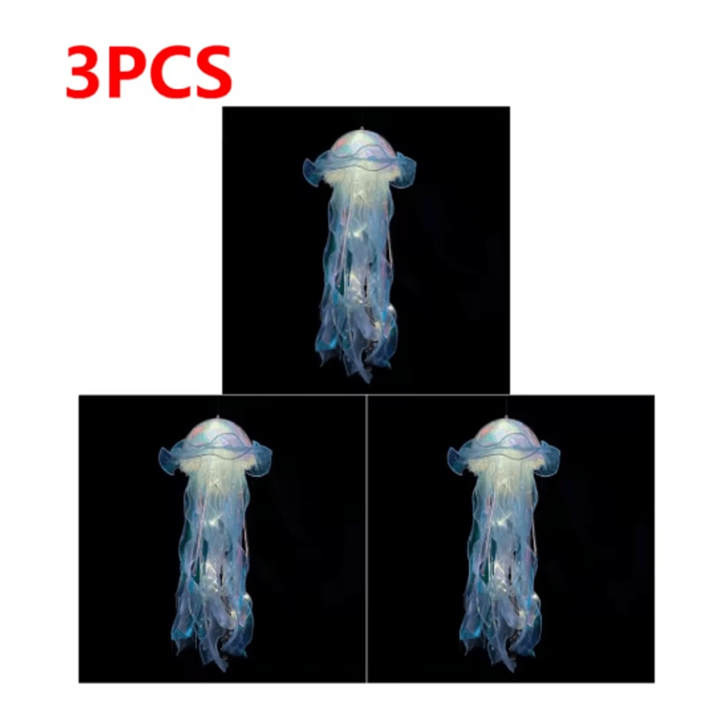 Gradient Jellyfish LED Hanging Night Light Colorful Ambient Pendant Lamp 3
