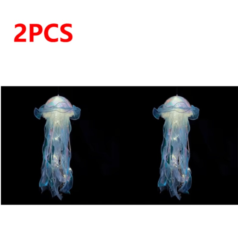 Gradient Jellyfish LED Hanging Night Light Colorful Ambient Pendant Lamp 4