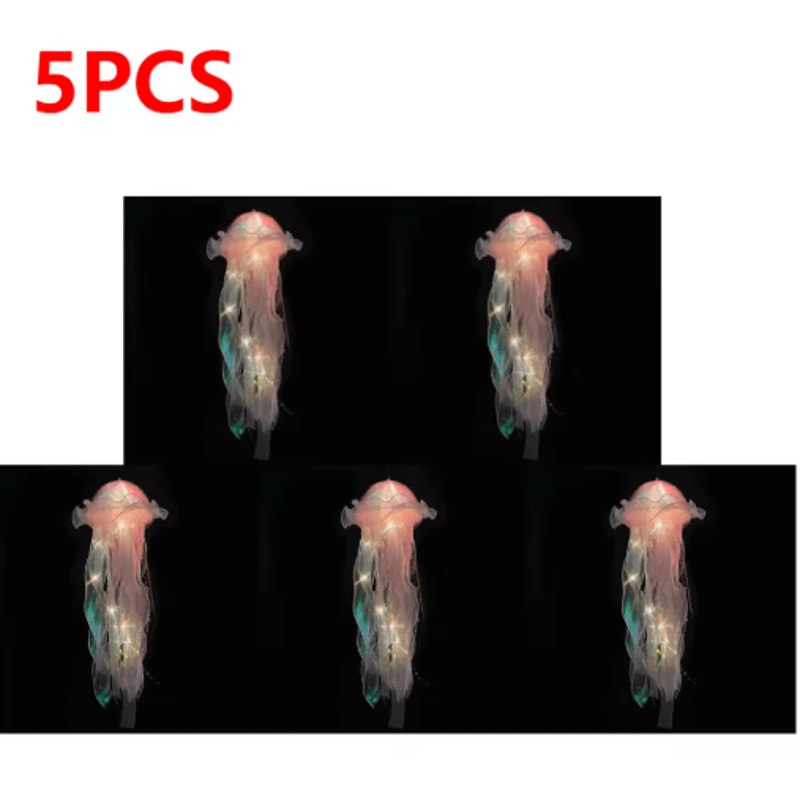 Gradient Jellyfish LED Hanging Night Light Colorful Ambient Pendant Lamp 5