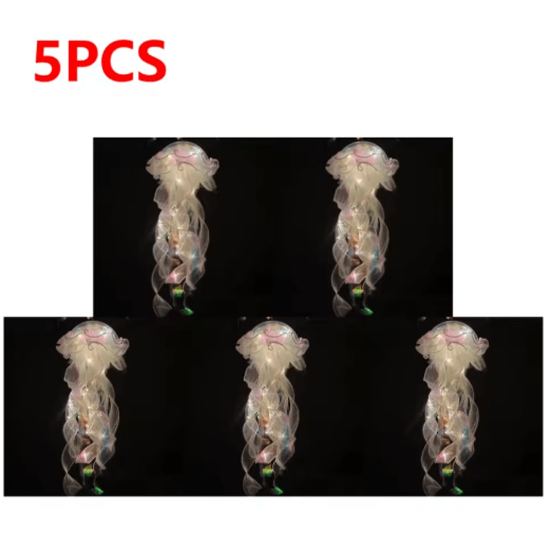 Gradient Jellyfish LED Hanging Night Light Colorful Ambient Pendant Lamp 7
