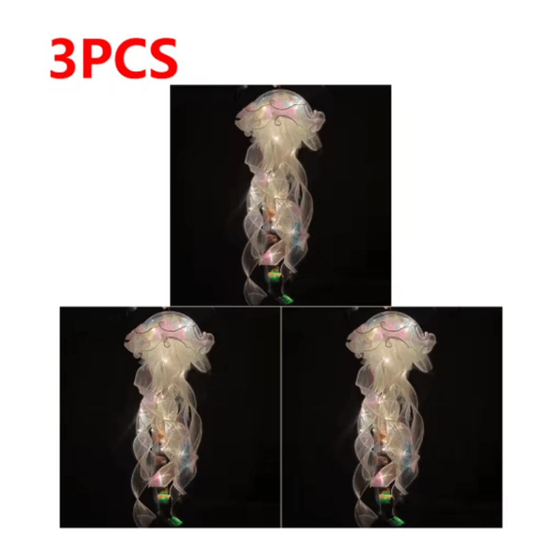 Gradient Jellyfish LED Hanging Night Light Colorful Ambient Pendant Lamp 9