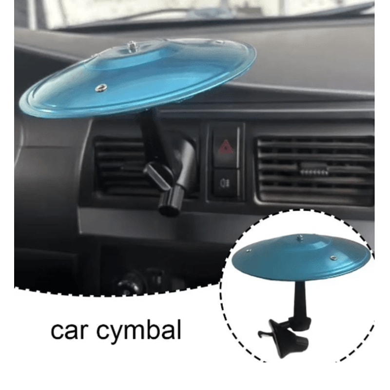 Mini Drum Car Vent Clip Fun Cymbal Drummer Dashboard Decoration 0