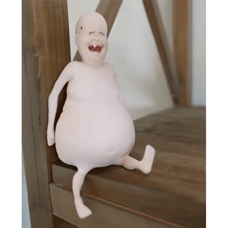 Funny Belly Doll With Expressive Eyes Quirky Silicone Party Home Decor 5