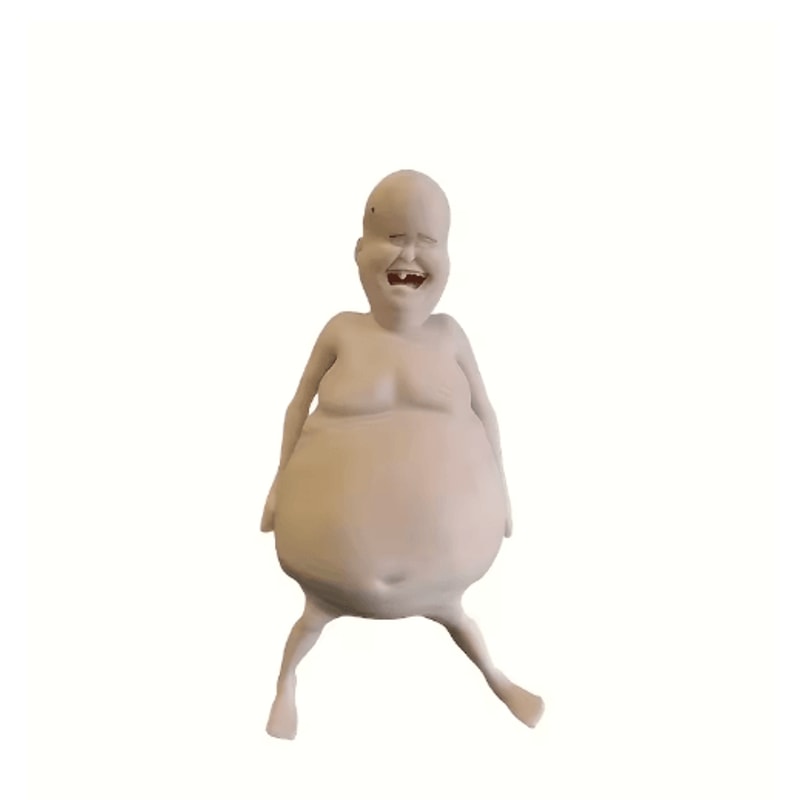 Funny Belly Doll With Expressive Eyes Quirky Silicone Party Home Decor 6