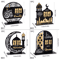 Black Gold Acrylic Ramadan Countdown Calendar Eid Mubarak Table Decor 5