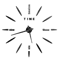 Modern 3D DIY Wall Clock Large Acrylic Mirror Sticker Quartz Decor 12