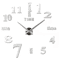 Modern 3D DIY Wall Clock Large Acrylic Mirror Sticker Quartz Decor 15