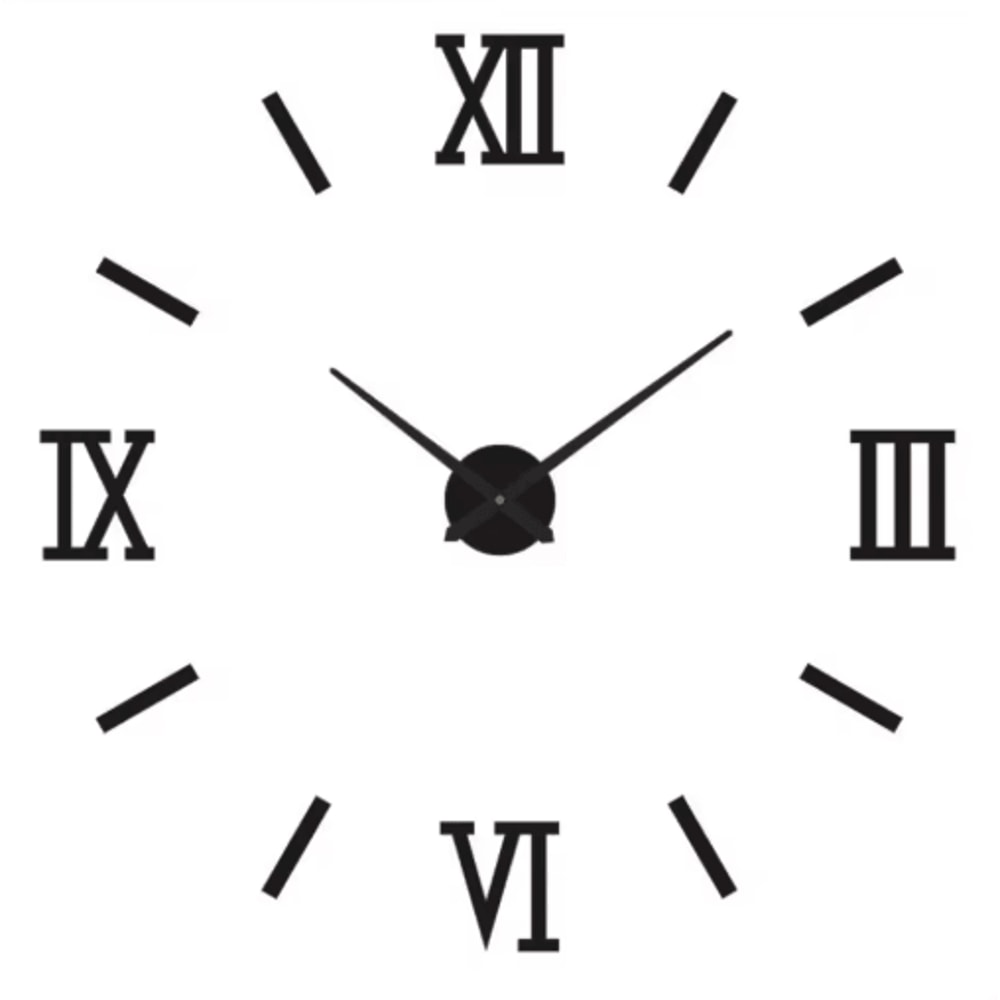 Modern 3D DIY Wall Clock Large Acrylic Mirror Sticker Quartz Decor 4