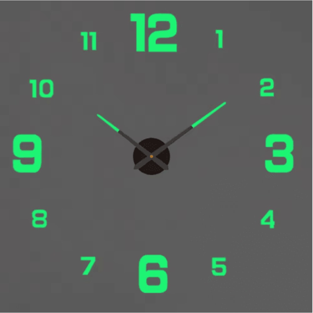 Modern 3D DIY Wall Clock Large Acrylic Mirror Sticker Quartz Decor 5