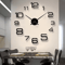 Modern 3D DIY Wall Clock Large Acrylic Mirror Sticker Quartz Decor 0