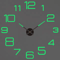 Modern 3D DIY Wall Clock Large Acrylic Mirror Sticker Quartz Decor 23