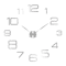 Modern 3D DIY Wall Clock Large Acrylic Mirror Sticker Quartz Decor 25