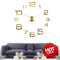 Modern 3D DIY Wall Clock Large Acrylic Mirror Sticker Quartz Decor 28