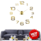 Modern 3D DIY Wall Clock Large Acrylic Mirror Sticker Quartz Decor 28