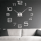 Modern 3D DIY Wall Clock Large Acrylic Mirror Sticker Quartz Decor 29