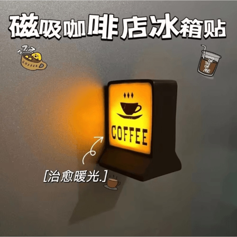 Magnetic LED Fridge Sticker Light Mini Convenience Store Touch Lamp Decor 10