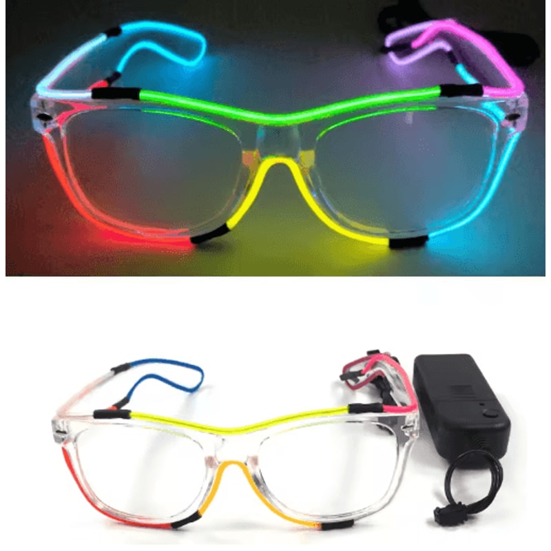 LED Neon Folding Rave Fan Glowing Party Hand Fan For Festivals Events 1