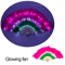 LED Neon Folding Rave Fan Glowing Party Hand Fan For Festivals Events 10