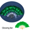 LED Neon Folding Rave Fan Glowing Party Hand Fan For Festivals Events 5