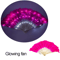LED Neon Folding Rave Fan Glowing Party Hand Fan For Festivals Events 9