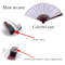 LED Neon Folding Rave Fan Glowing Party Hand Fan For Festivals Events 27