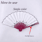 LED Neon Folding Rave Fan Glowing Party Hand Fan For Festivals Events 28