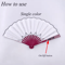 LED Neon Folding Rave Fan Glowing Party Hand Fan For Festivals Events 28