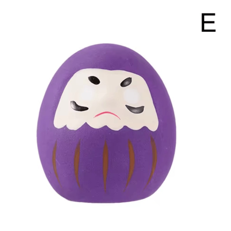 Mini Ceramic Daruma Doll Japanese Lucky Charm Fortune Ornament 2