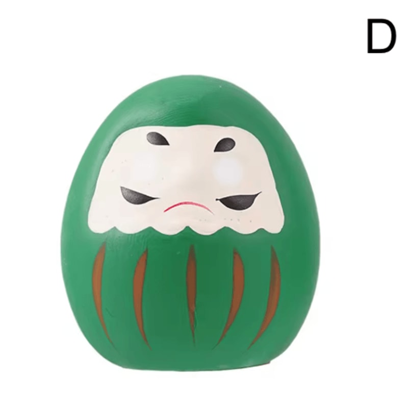 Mini Ceramic Daruma Doll Japanese Lucky Charm Fortune Ornament 3
