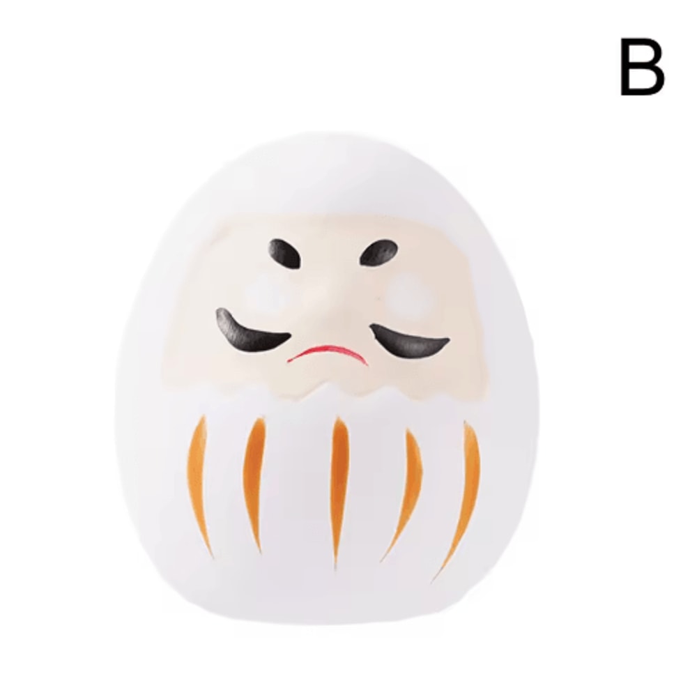 Mini Ceramic Daruma Doll Japanese Lucky Charm Fortune Ornament 4