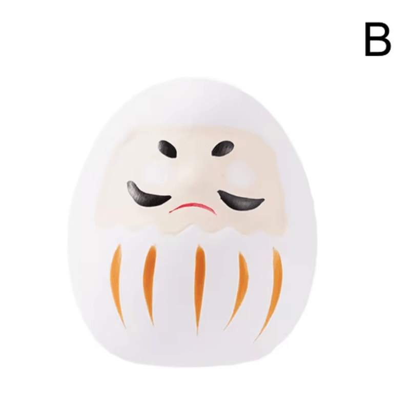 Mini Ceramic Daruma Doll Japanese Lucky Charm Fortune Ornament 4
