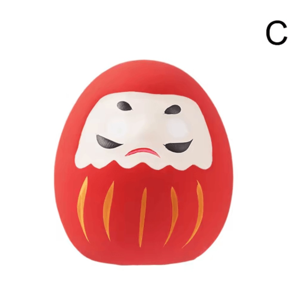 Mini Ceramic Daruma Doll Japanese Lucky Charm Fortune Ornament 6