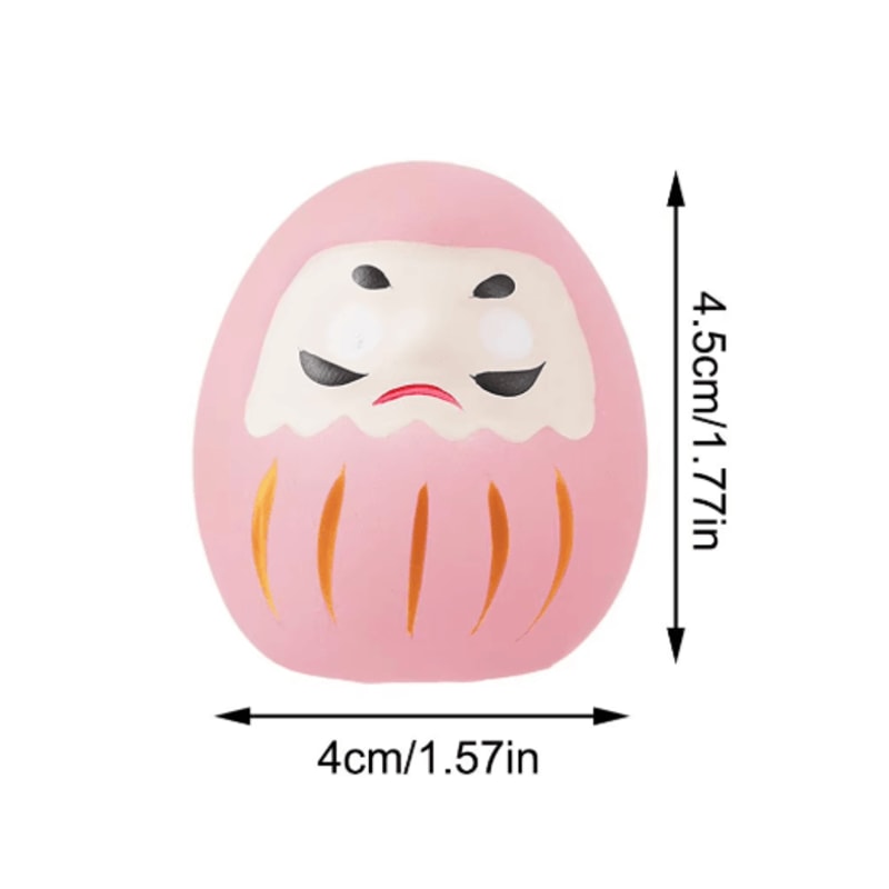 Mini Ceramic Daruma Doll Japanese Lucky Charm Fortune Ornament 7