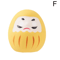 Mini Ceramic Daruma Doll Japanese Lucky Charm Fortune Ornament 1