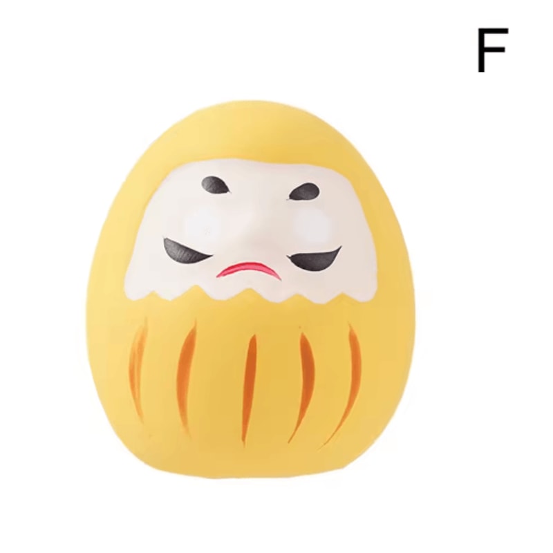 Mini Ceramic Daruma Doll Japanese Lucky Charm Fortune Ornament 1