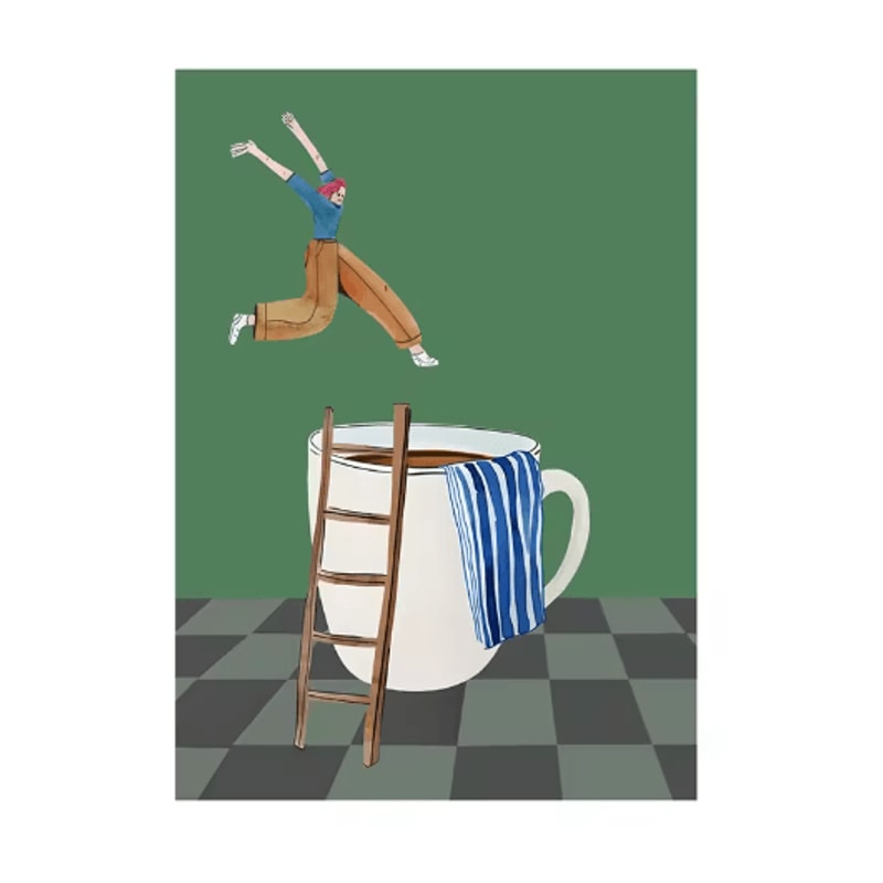 Coffee Diver Canvas Wall Art Trendy Coffee Lover Kitchen Poster Print 17