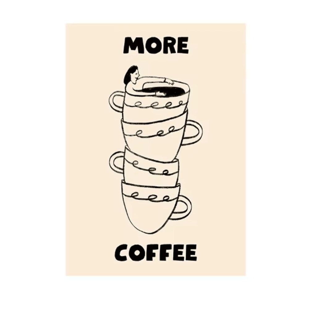 Coffee Diver Canvas Wall Art Trendy Coffee Lover Kitchen Poster Print 6