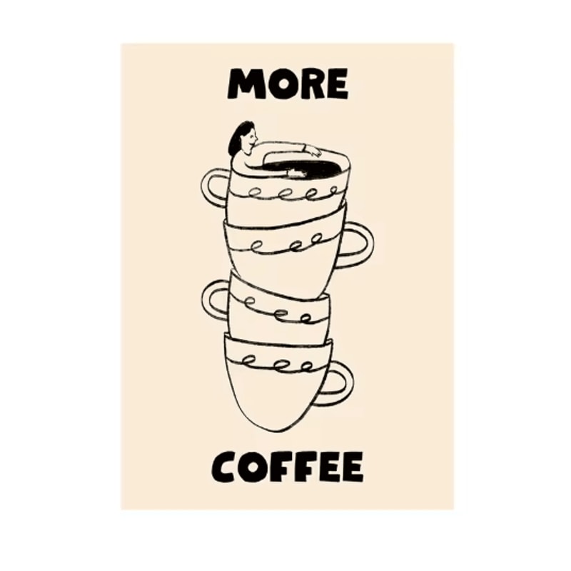 Coffee Diver Canvas Wall Art Trendy Coffee Lover Kitchen Poster Print 6