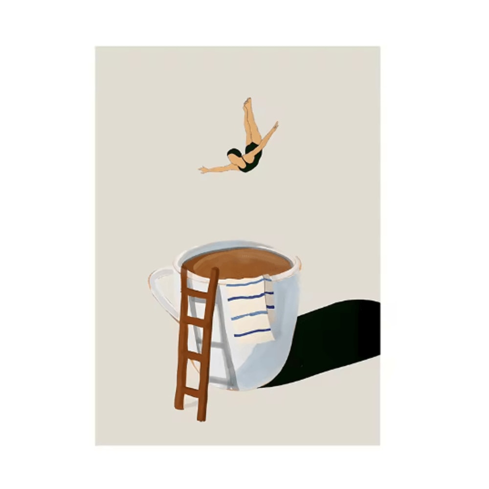 Coffee Diver Canvas Wall Art Trendy Coffee Lover Kitchen Poster Print 22