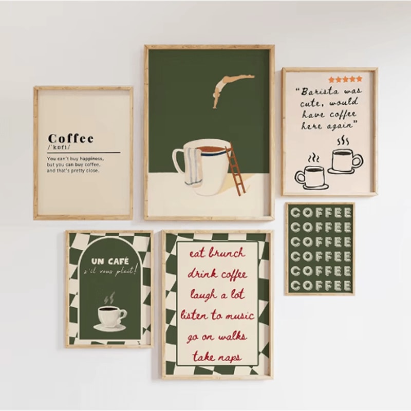 Coffee Diver Canvas Wall Art Trendy Coffee Lover Kitchen Poster Print 27