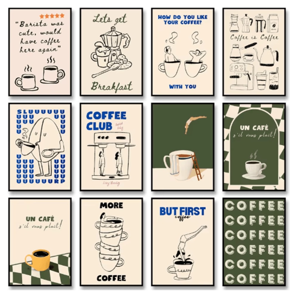 Coffee Diver Canvas Wall Art Trendy Coffee Lover Kitchen Poster Print 0