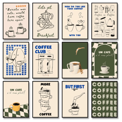 coffee diver canvas wall art trendy coffee lover kitchen poster print