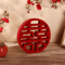 Red Double Happiness XI Wood Decor Traditional Chinese Wedding Wall Ornament 1