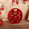 Red Double Happiness XI Wood Decor Traditional Chinese Wedding Wall Ornament 1