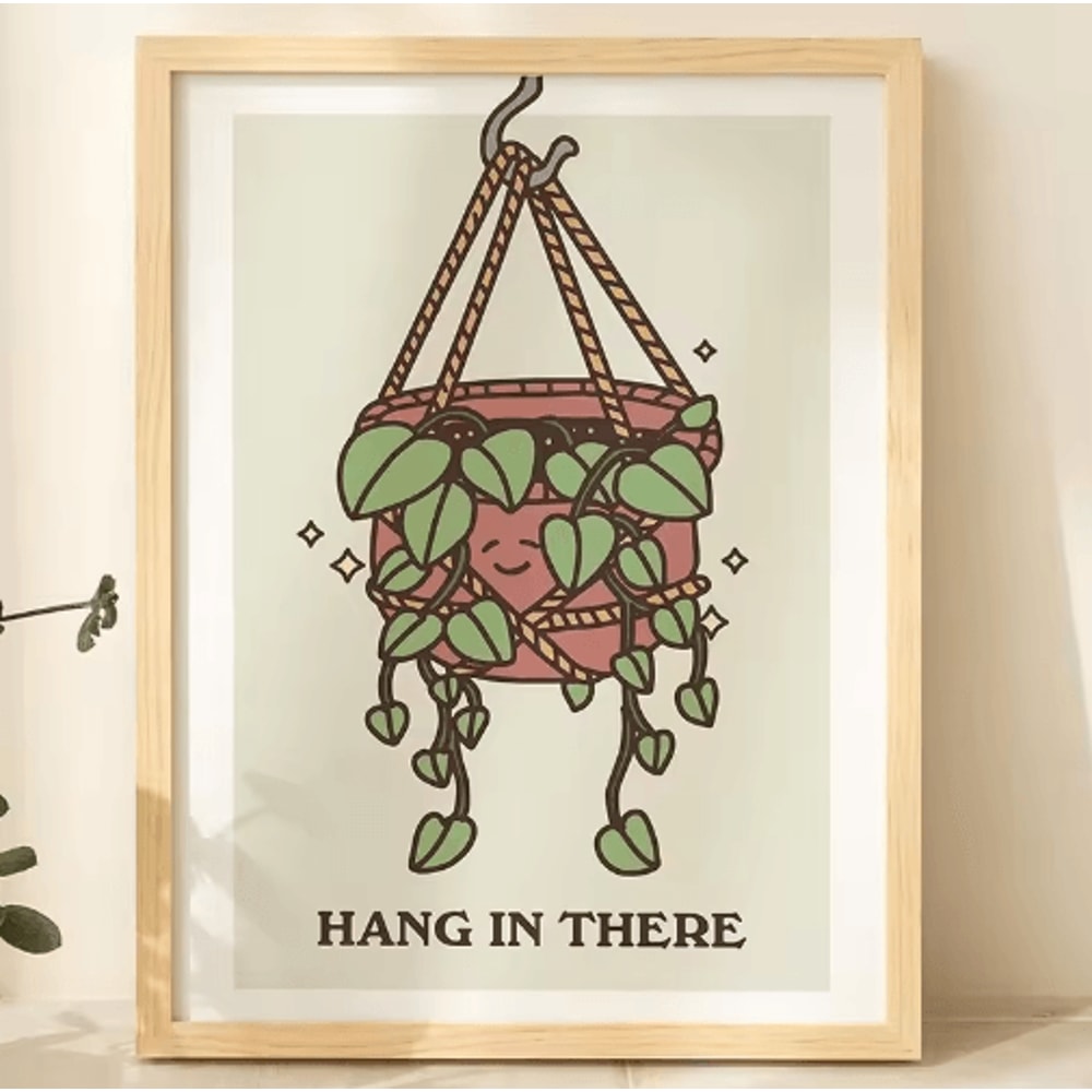 Green Botanical Leaves Canvas Wall Art Calming Nature Houseplant Decor 16